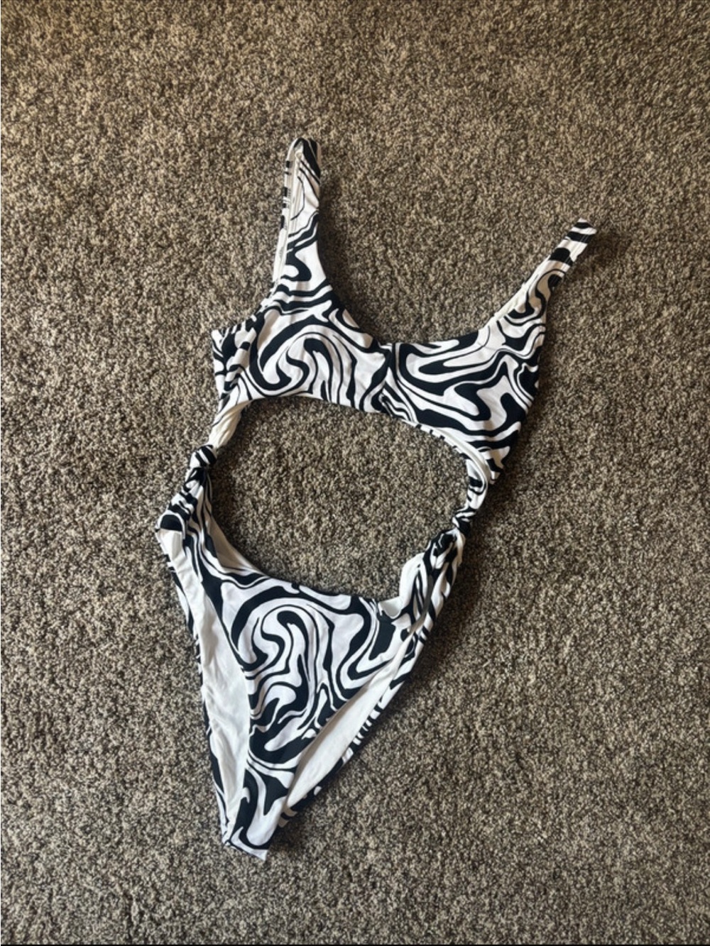 Zebra Print One Piece Bathing Suit